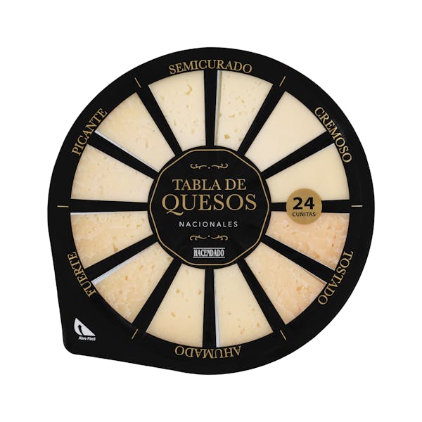 Tabla de quesos nacionales Hacendado Bandeja 0.24 kg en Mercadona