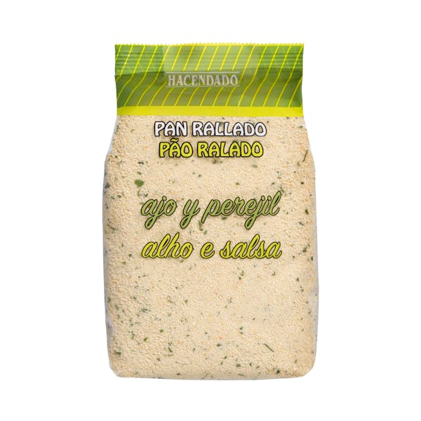Pan rallado con ajo y perejil Hacendado Paquete 0.5 kg en Mercadona