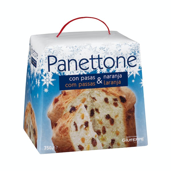 Panettone con pasas y naranja Giuseppe Caja 0.75 kg en Mercadona