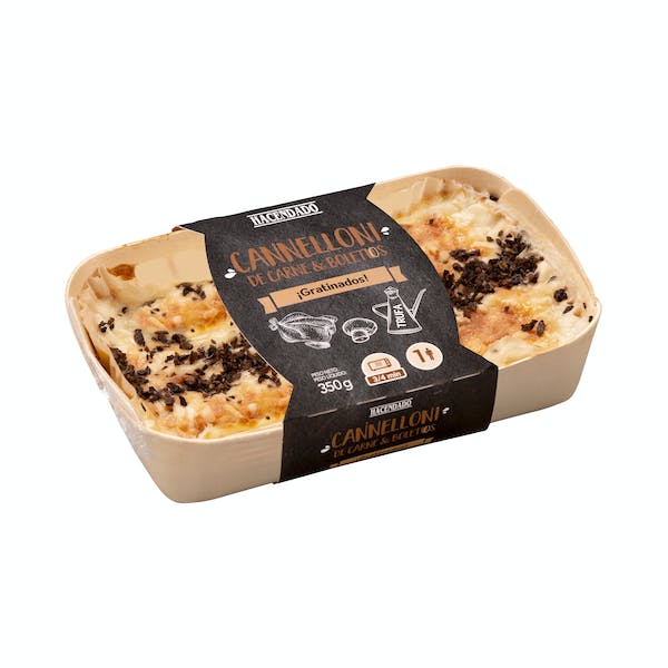 Canelones de carne y boletus Hacendado Bandeja 0.35 kg en Mercadona
