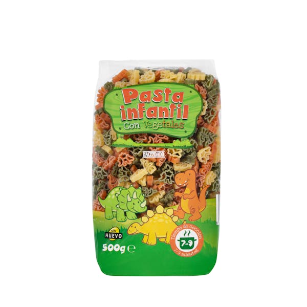 Pasta infantil con vegetales Hacendado Paquete 0.5 kg en Mercadona