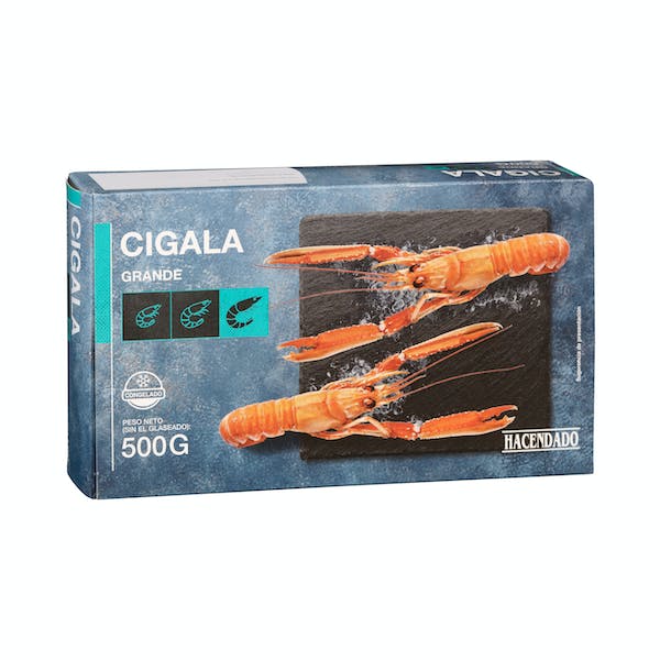 Cigala grande Hacendado ultracongelada Bandeja 0.5 kg en Mercadona