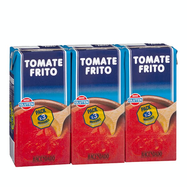 Tomate frito Hacendado 3 bricks X 0.4 kg en Mercadona