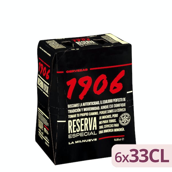 Cerveza extra 1906 reserva especial 6 botellines X 330 ml en Mercadona