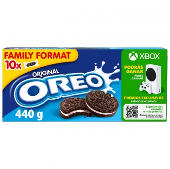 Galletas de chocolate rellenas de crema Oreo 440 g. en Carrefour