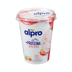 Postre de soja Alpro Skyr Style sabor fresa Bote 0.4 kg en Mercadona