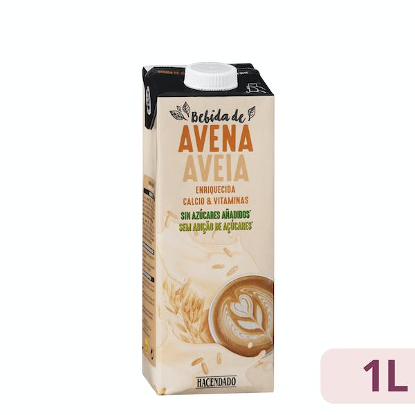 Bebida de avena sin azúcares añadidos Hacendado Brick 1 L en Mercadona