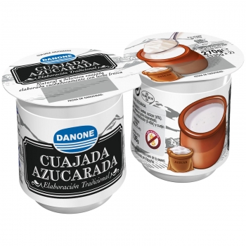 Cuajada azucarada Danone sin gluten pack de 2 unidades de 135 g. en Carrefour