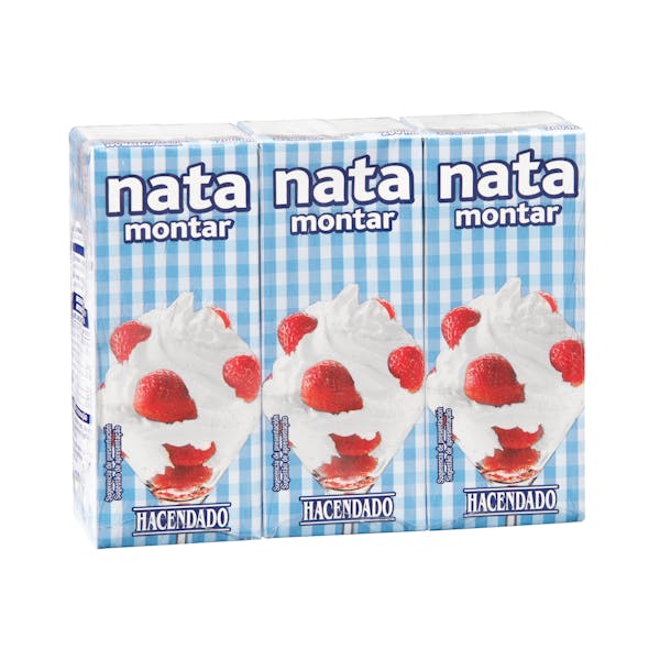 Nata para montar Hacendado 3 mini bricks X 200 ml en Mercadona