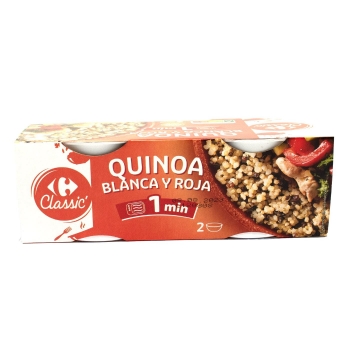 Quinoa blanca y roja Classic Carrefour sin gluten pack 2 unidades de 125 g. en Carrefour