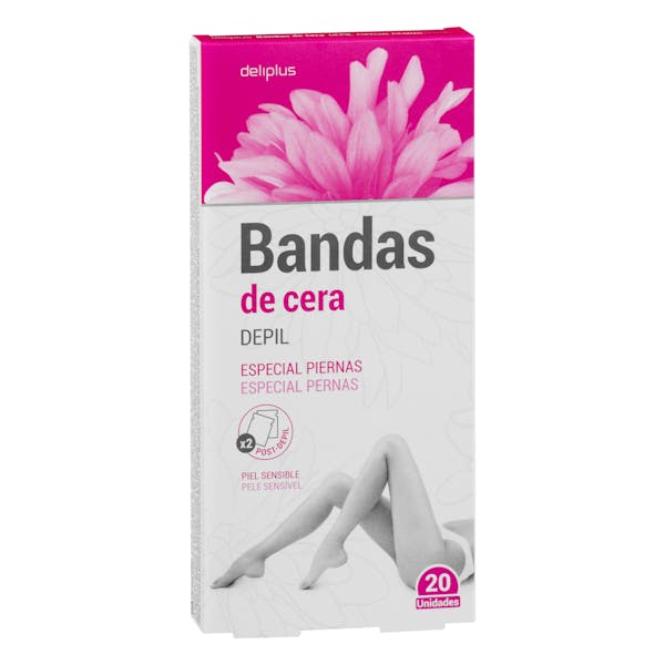 Bandas de cera especial piernas Deliplus piel sensible Paquete 1 ud en Mercadona