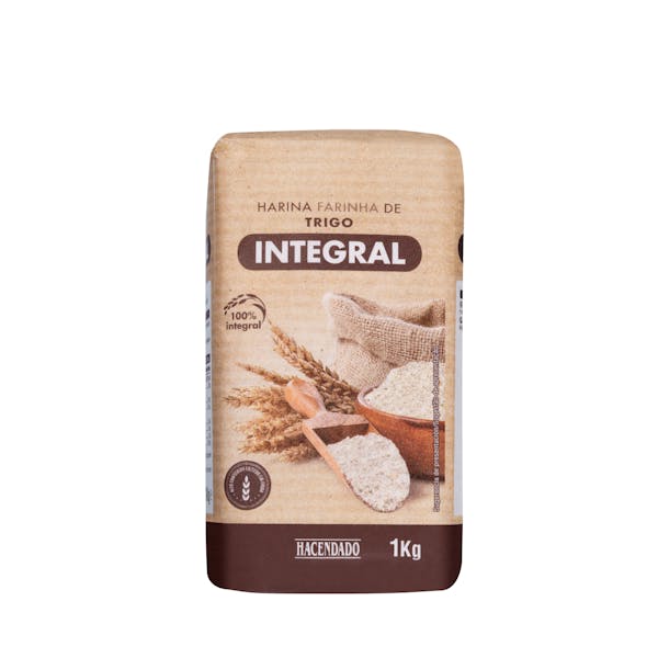Harina integral de trigo Aragonesa Paquete 1 kg en Mercadona