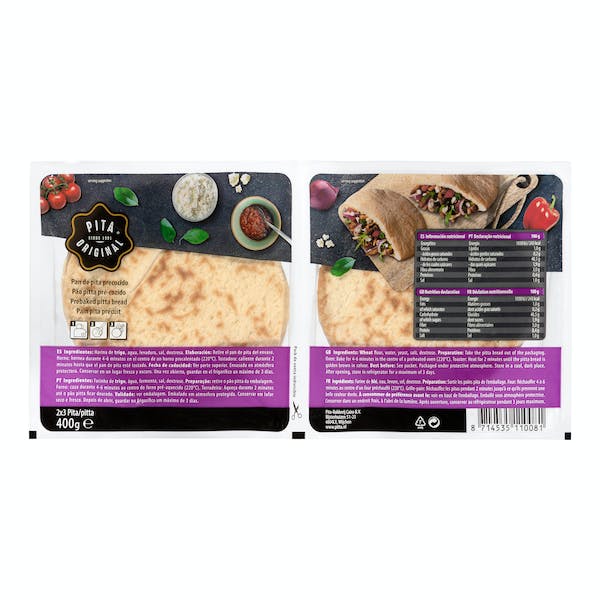 Pan de Pita Original precocido 2 paquetes X 0.2 kg en Mercadona
