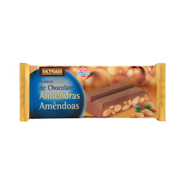 Turrón de chocolate con almendras Hacendado Tableta 0.25 kg en Mercadona