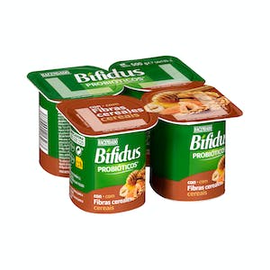 Bífidus probiótico con cereales y fibras Hacendado 4 ud. X 0.125 kg en Mercadona