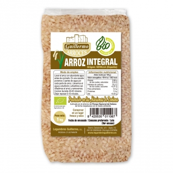 Arroz integral Marismas de Doñana ecológico Legumbres Guillermo 1 kg. en Carrefour