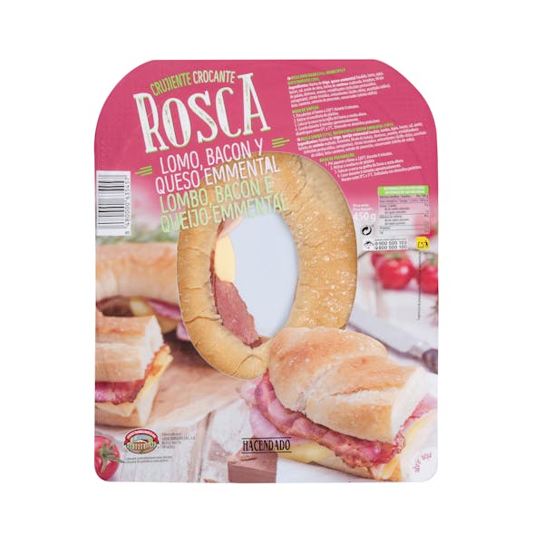 Rosca lomo, bacón y queso emmental Hacendado 0.45 kg en Mercadona