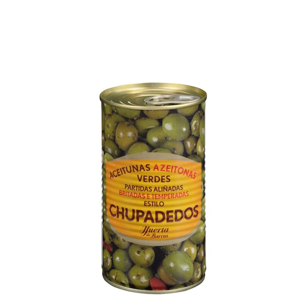 Aceitunas chupadedos Huerta de Barros partidas aliñadas con hueso Tarro 0.35 kg en Mercadona