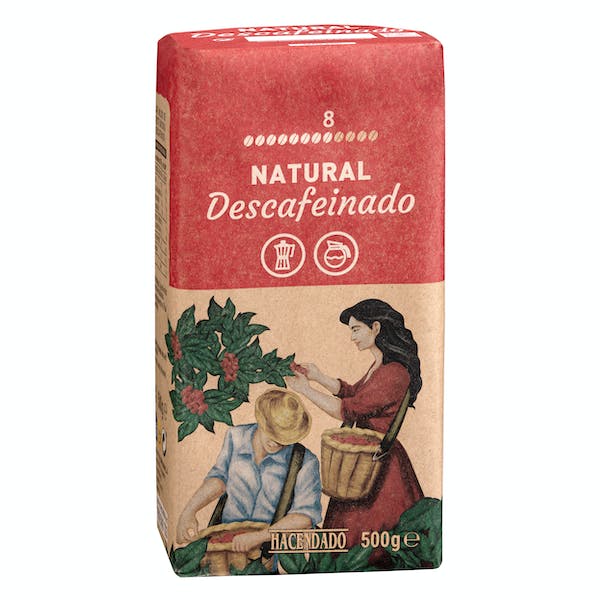Café molido descafeinado natural Hacendado Paquete 0.5 kg en Mercadona