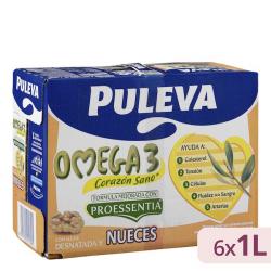 Bebida láctea desnatada omega 3 nueces Puleva 6 bricks X 1 L