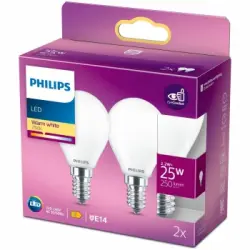 Bombilla Led Esférica Philips 25W E14 Cáiida 2 ud