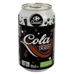Cola Carrefour Classic' zero lata 33 cl.