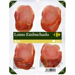 Lomo Embuchado en lonchas Carrefour sin gluten pack de 4 unidades de 31,25 g