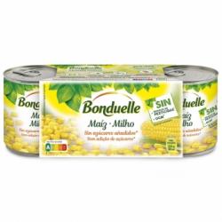 Maíz dulce Bonduelle pack de 3 unidades de 140 g.