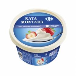 Nata montada azucarada Carrefour 500 ml.