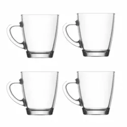 Set 4 Tazas de Vidrio HOME STYLE