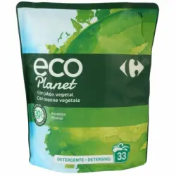 Detergente liquido con jabón ecológico Eco Planet Carrefour 33 lavados.