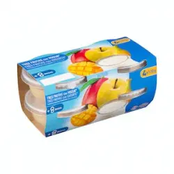 Papilla tres frutas con yogur +8 meses Hacendado 4 tarritos X 0.13 kg