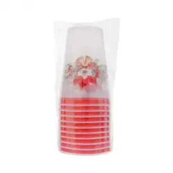 Vasos decoración Navidad Bosque Verde reutilizables