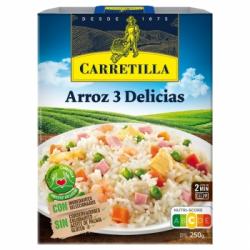 Arroz 3 delicias Carretilla sin gluten sin aceite de palma 250 g.