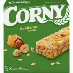 Barritas de cereales con avellanas Corny 6 unidades de 25 g.