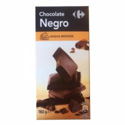 Chocolate negro relleno de mousse Carrefour 160 g.