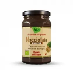 Crema de cacao y avellanas ecológica Rigoni sin aceite de palma 270 g.