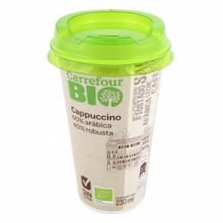 Café latte cappuccino ecológico Carrefour Bio sin gluten 230 ml.