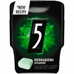 Chicles de hierbabuena sin azúcar Five 61,8 g.