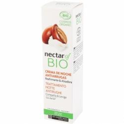 Crema de noche antiarrugas reafirmante & alisadora con manteca de karetiné para piles secas ecológica Nectar Of Bio 30 ml.