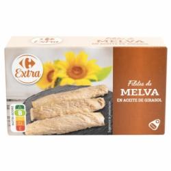 Filete de melva en aceite de girasol Extra Carrefour 85 g.