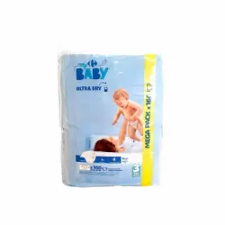 Pañales Carrefour Baby Ultra Dry Talla 3 (4-9 kg) 160 ud.