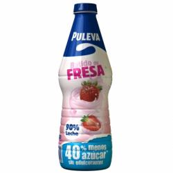 Batido de fresa 40% menos azúcar Puleva sin gluten botella 1 l.