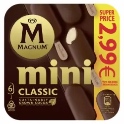 Bombón helado mini Magnum Classic 6 ud.