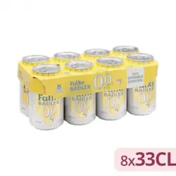 Cerveza Radler Falke 0,0% sin alcohol 8 latas X 330 ml