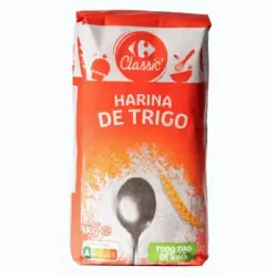 Harina de trigo Carrefour 1 kg.