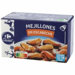 Mejillón en escabeche 13/18 Classic Carrefour 69 g.