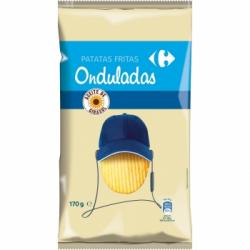 Patatas fritas onduladas Carrefour 170 g.