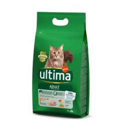 Pienso sabor pollo y arroz para gato adulto Ultima 3kg.