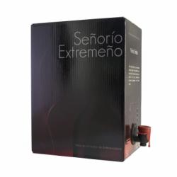 Vino tinto joven tempranillo Señorío Extremeño Vendimia Seleccionada V.T. Extremadura grifo 5 l.